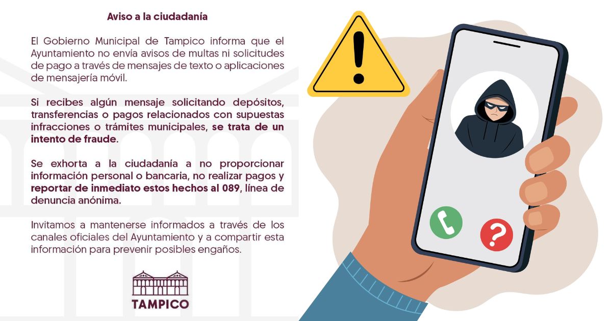 Alertan por falsas multas vía SMS a nombre del Ayuntamiento de Tampico ...